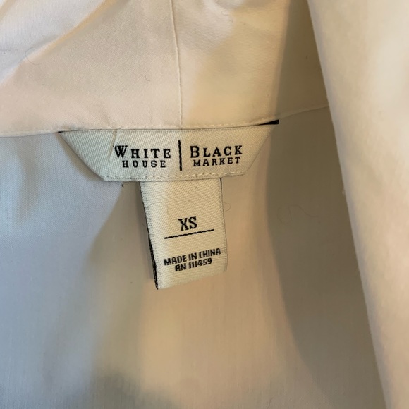 White Poplin & Black Lace Wrap Shirt - Picture 6 of 11